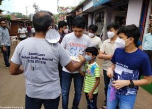 SIFF Pune Team distributing Men's Day pamphlets